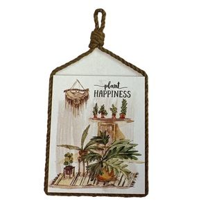 “Plant Happiness” Wall Decor
